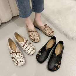 Casual Shoes Ladies Summer Footwear Flats Transparent For Women 2024 Round Toe Clear Flat Low Heel Elegant Comfortable A