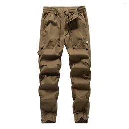 Men's Pants Fashion Cotton Cargo High Quality Multi Pockets Work Male Outerwear Straight Long Trousers For Men Clothing