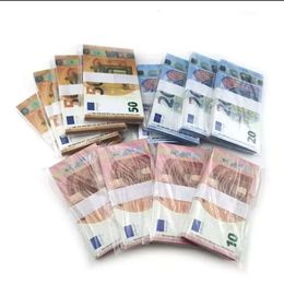 10 Fake Supplies Party 2022 Banknote 20 50 100 200 500 Dollar Euros Realistic Toy Bar Props Copy Currency Movie Money Faux-Billets 100Pcs/Pack 0 0Pcs/Pack