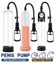 Penis Enlargement Penis Pump Sex Toy Erection Vacuum Train Penis Extender Masturbator Male Dick Bigger Growth Adult Sex Products T2044698