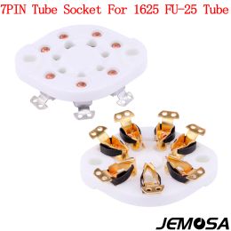 Amplifier 7Pin Tube Socket GZC713 Ceramic Vintage Valve Socket For FU25 1625 6A6 826 832 Etc Vacuum Tube Amplifier Audio HIFI DIY