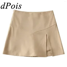 Skirts Womens Casual A-line Skirt High Waist Hip Wrap Side Split Mini Fashion Woman Solid Color Miniskirts For Tennis Holiday