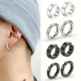 Backs Earrings Punk Style 4-Piece/8-Piece Stainless Steel Ear Clip Set - Chic Circle Cuffs No Piercing Needed Trendy Jewellery Gift