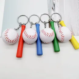 Keychains Baseball Keychain - Cute Sport Mini Car 4 Color Pendant Keyring Sports Key Chain Love Gifts K2396