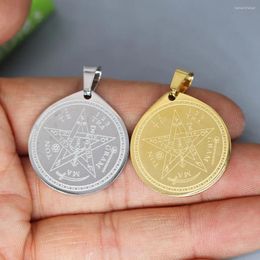 Pendant Necklaces 2Pcs/lot Handmade Tetragrammaton For Necklace Bracelets Jewellery Crafts Making Findings Stainless Steel Charm