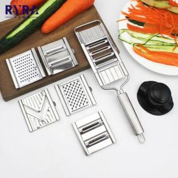 Tools Kitchen Shredder Cutter Stainless Steel Portable Manual Vegetable Slicer Easy Clean Multi Purpose Grater With Handle Home Gadget