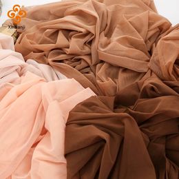 1/3/5 Metres Soft 4 Way Stretch Nude Power Mesh Fabric By The Metres For Clothes Sewing Backing Dress Bottoming Dance Tulle 240422