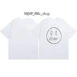 Drawdrew Shirt Mens Designer T Shirt Summer Drawdrew T Shirt Smiley Face Bracelet Graphic Tee Casual Short Sleeved Draw T-Shirt Trend Smiling Shirt Harajuku Tees 447