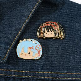 Girls boys japanese cartoon characters enamel pin Cute Anime Movies Games Hard Enamel Pins Collect Metal Cartoon Brooch Backpack Hat Bag Collar Lapel Badges