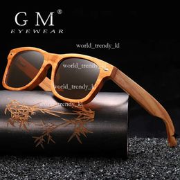 Designer High Quality Luxury Fashion GM Sunglasses Natural Wood Polarized Wooden UV400 Bamboo Brand with Box Gentle Glasses 937