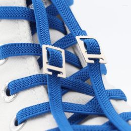Shoe Parts Classic Laces Without Tying Invisible Metals Buckle Elastic For Running Shoes High Quality Lastic Shoelaces Accessories