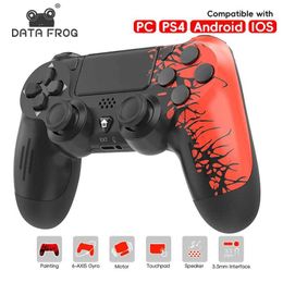trollers Joysticks Data Frog Wireless Game Controller Bluetooth Compatible Spide Gamepad for PS4 Gamepad Slim/Pro Console Gaming J240507