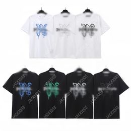 Palm PA Harajuku 24SS Summer Letter Printing Spray paint Logo T Shirt Boyfriend Gift Loose Oversized Hip Hop Unisex Short Sleeve Lovers Style Tees Angels 2273 QNH