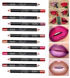 12 Colorslot Waterproof Lip Liner Pencil Set Lipliner Contour Matte Lipstick Pen Long Lasting Retro Red Lip Pencil6361033