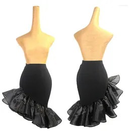 Stage Wear Latin Dance Skirt Customised Black Sexy Buttocks Wrapped Fishtail Adult Children Tango Chacha Samba Performance Costume