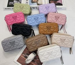 Retail Designer Women Bags New 2024 Contrast Colour Small Square Bag Trend Letter Single Shoulder Messenger Bag 20-12-7cm