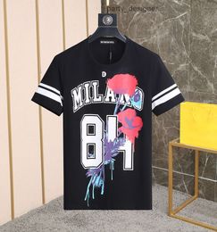 and s Mens Designer t Shirt Italian Milan Fashion Print T-shirt Summer Black White Male Hip Hop Streetwear 100% Cotton Tops 1186 00SX RALZ