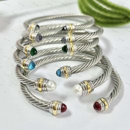 David Yurma Fashion Designer Bracelets Luxurious and high quality A Popular 5MM Bracelet with Twisted Thread and Open Hand Decoration DY Bracelet