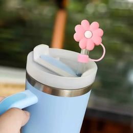 Cups Dishes Utensils Cartoon silicone crown drinking dust cap splash proof plug cover 10mm creative cup accessory grass sealing toolL2405