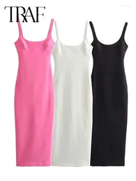 Casual Dresses Sleeveless Slip Long For Women 2024 Summer Bodycon Midi Dress Woman Backless Sexy Ladies Party