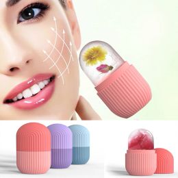 Tools Facial Beauty Lifting Facial Roller Mould Silicone Ice Cube Trays Ice Globe Ice Balls Face Massager Facial Roller Reduce Acne Red