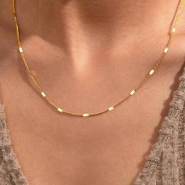 Chains Stainless Steel Necklaces Fashion Minimalist Chain Light Luxury Exquisite Necklace For Women Jewelry Non-fading High-quality