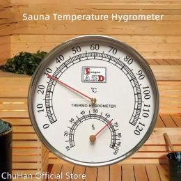 Gauges ChuHan Thermometer Hygrometer Sauna Thermometer Metal Case Steam Sauna Room Thermometer Hygrometer Bath And Sauna Indoor Outdoor