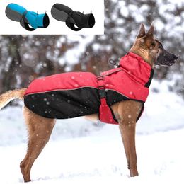 Dog Apparel Waterproof Winter Jacket Reflective Windproof Big Clothes Soft Coat Jackets Adjustable For Medium Large Dogs Pitbull
