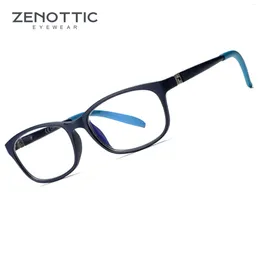 Sunglasses ZENOTTIC Kids Blue Light Blocking Glasses TR Computer Eyewear With Rope Anti-Blurry Eyestrain Cut Uv400 Anti-Glare Lens Children