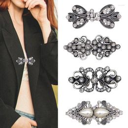 Brooches 1PC Flower Brooch Pin Rhinestone Silk Scarf Shawl Buckle Women Party Dress Cardigan Sweater Clasp Clothing Clip Jewellery