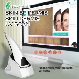Scanners 2023 Portable Aesthetic Skin Analyzer Smart Detector Facial Scanner Machine Skin Moisture Analyzer Skin Microscope
