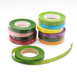 Decorative Flowers 30 Yard 12MM Floral Stem Tape Corsages Buttonhole Artificial Flower Stamen Wrap Florist Green Tapes Nylon Supplies