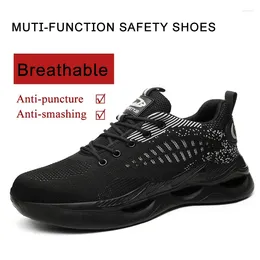 Boots Breathable Summer Mesh Lightweight Work Sneakers Steel Toe Men Women Safety Shoes Construction Footwear