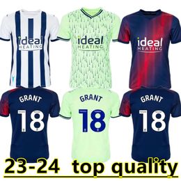 23 24 WEST Bromwich Soccer Jerseys MOLUMBY DIANGANA DIKE BRUNT ASANTE Albion football shirt 2023 2024 Home Away GRANT WALLACE PHILLIPS 259j