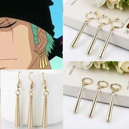 Dangle Chandelier Anime Roronoa Zoro role-playing earrings Sauron earrings clip gold hook earrings womens Jewellery 3pcs/set XW