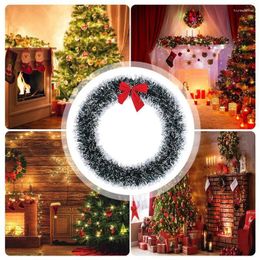 Decorative Flowers Christmas Bow Garland Front Door Winter Wreath Decor Long Lasting Decoration Supplies For Tables Fireplaces Doors Porches