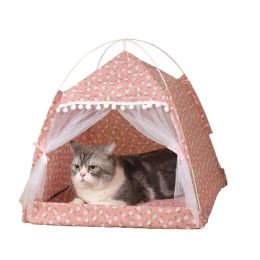 Cages Cat Bed Kitten House House Supplies Products Accessories Warm Cushions Furniture Sofa Basket Beds Winter Clamshell Kitten Tents