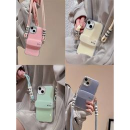 حلوى ملونة الوجه الوجه الظهر مشبك Crossbody Rope مناسبة ل iPhone 15 Promax Apple 13 Case 14 Soft 11 Female 12