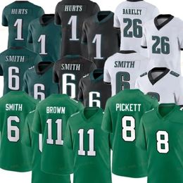 8 Kenny Pickett 26 Saquon Barkley Jerseys Brown DeVonta Smith Jalen Hurts Jason Kelce Bryce Huff Brian Dawkins Jake Elliott Football Jerseys Gardner-Johnson Huff