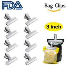 Perfect Bag Stainless Heavy-Duty Steel Clips For Air Tight Seal Grips On Coffee Food & Bread Bags Office Kitchen Home Usage s