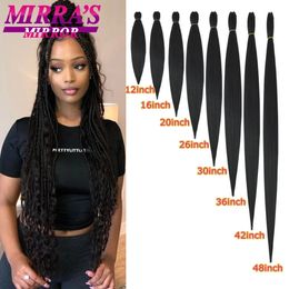 1216202630364248 Inch Braiding Hair Long Yaki Straight Jumbo Braid Hair Ombre Synthetic Crochet Braids Hair Extensions 240506