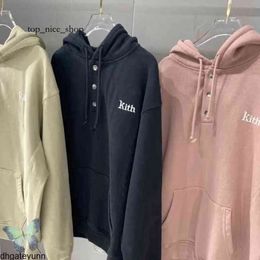 Kith Clothes Hoodies Embroidery Terry Hoody Mens Woman Top Quality Pullover Sweatshirts Original Tag Labelaqr3 3379