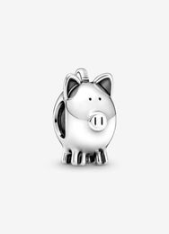 100 925 Sterling Silver Cute Piggy Bank Charms Fit Original European Charm Bracelet Fashion Women Wedding Engagement Jewellery Acce3572414