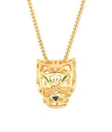 mens hiphop iced out jewelry fashion necklaces gold chains necklace copper plating necklace leopard head boys cool vintage2805224