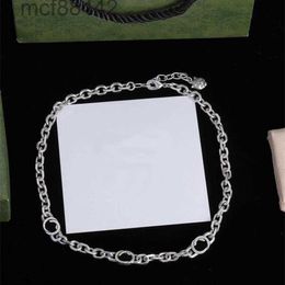 Designer Letter Collar Choker Necklace Silver Plated Chunky Thick Chain Bracelet Fashion Hip Hop Valentines Day Couple Jewellery Wedding