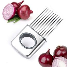 20pcs Creative Onion Fork Slicer Stainless Steel Loose Meat Needle Tomato Potato Vegetables Fruit Cutter Safe Aid Tool 240429