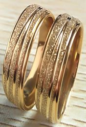 36pcs Gold Glitter Line 316L STAINLESS STEEL RINGS 8MM Mens Womens High Quality COMFORT-FIT Band Wedding Jewelry Party Gift Hot sale7282079