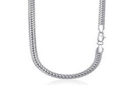 6mm Womens Mens Necklace Chain Hammered Close Rombo Link Curb Cuban White Gold Filled GF Fashion Jewellery Accessories DGN337 Chains4392508