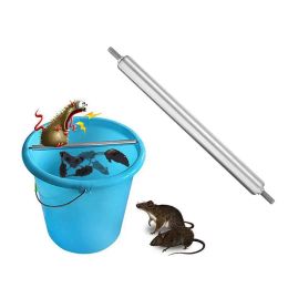 Traps Acute Rolling Log Metal Rat Trap Roller Automatic Continuous Mousetrap Rolling Rod for Rats Mice