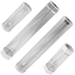 Accessories 12/6inch BBQ Stainless Steel Perforated Mesh Pellet Smoker Tube Filter Gadget For Gas Grill And Charcoal Grill Smoking Tube